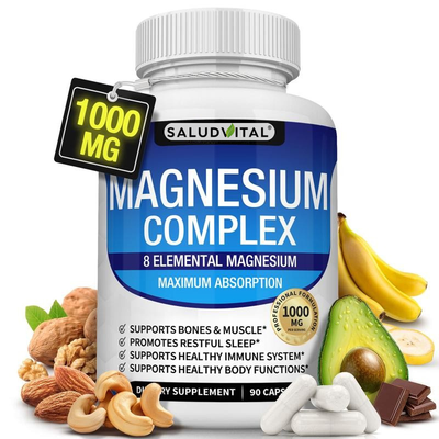 Complejo de Magnesio SaludVital 8 Suplemento de Magnesio Esencial 1000 mg